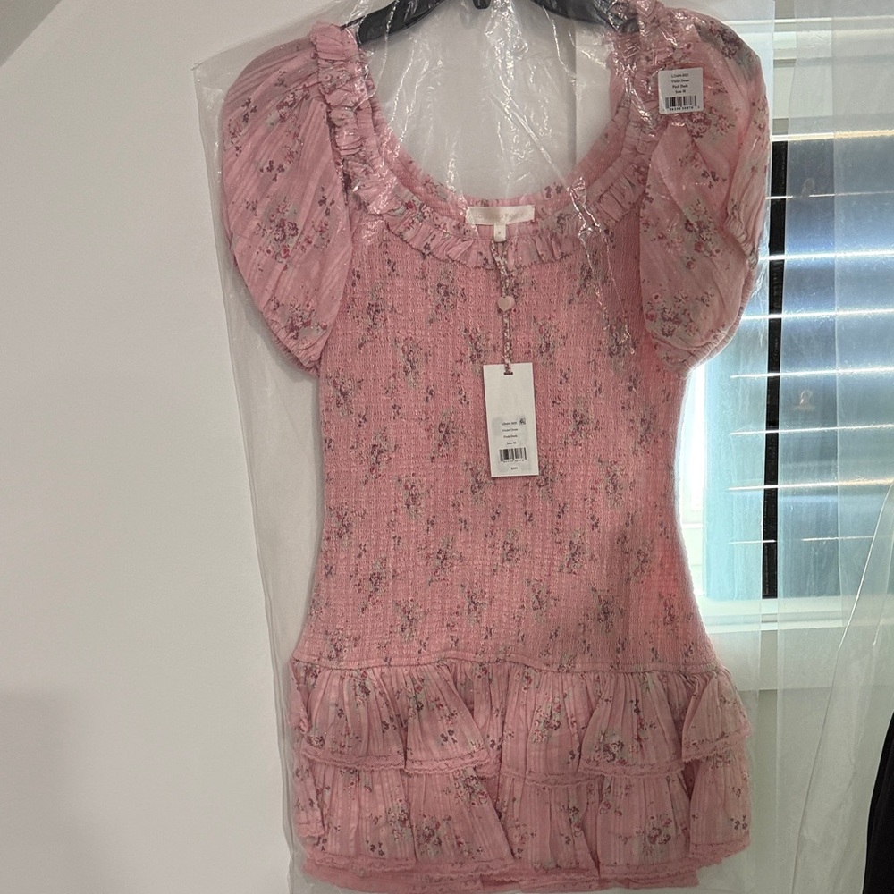 LoveShackFancy Pink Floral Dress - Picture 2 of 2
